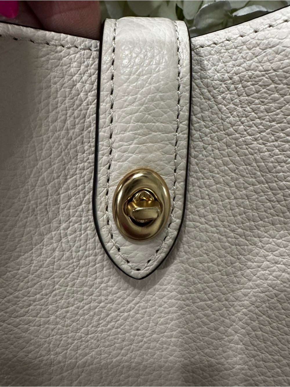 COACH Hadley Mini Crossbody in Chalk pebbled leather - Picture 10 of 11